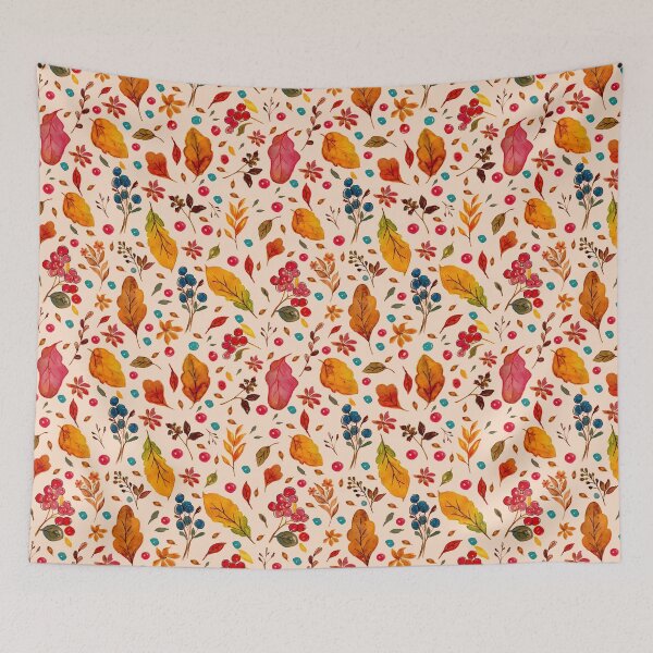 Item preview, Hand painted Watercolour Autumn fall colourful leaves , berries and dried foliage  designed and sold by loopofhappynes.