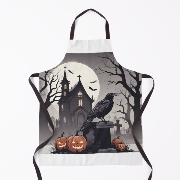 Item preview, “Haunted Crow on Tombstone – Minimalist Halloween Bird Design” designed and sold by NatureNookTees.