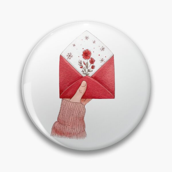 Artikelvorschau, Gemütlicher Weihnachtsbrief – Roter Umschlag & Blumenkarte entworfen und verkauft von VikArt7.