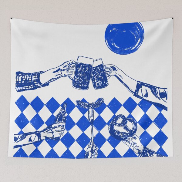 Item preview, Bavarian Oktoberfest Vintage Blue designed and sold by MaiZephyr.