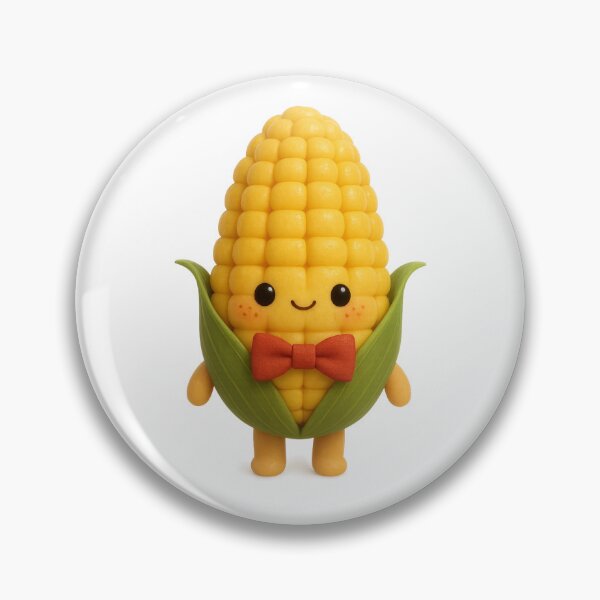 Item preview, Cute Corn Cob with Bow Tie | Kawaii Fun Food Art designed and sold by Moons Studio.
