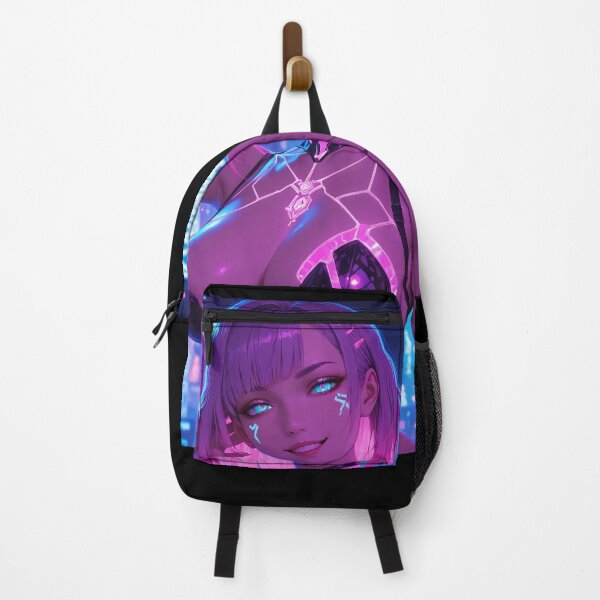 Item preview, Anime bikini waifu cyberpunk neon wallpaper designed and sold by Planet Utoppia.