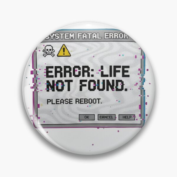Item preview, Error: Life Not Found - Retro Glitch Aesthetic designed and sold by Barek532.