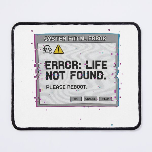Item preview, Error: Life Not Found - Retro Glitch Aesthetic designed and sold by Barek532.