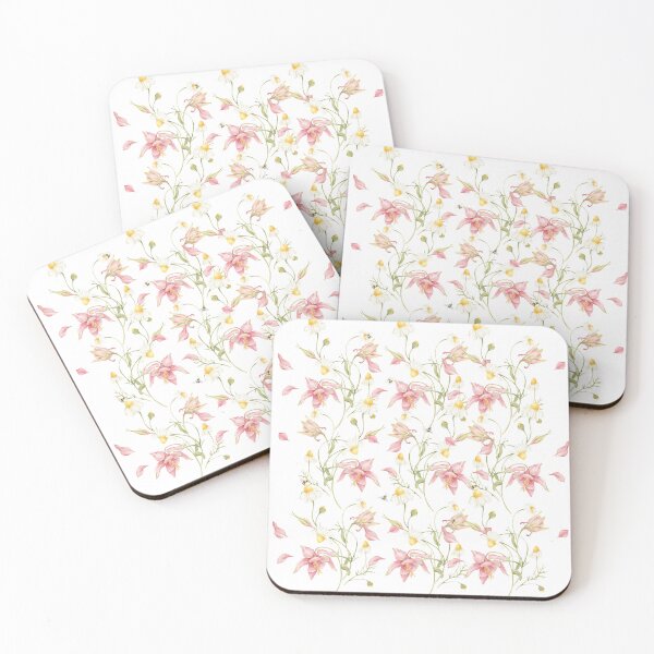 Item preview, Bees, Daisies & Pink Blossoms designed and sold by Heritage Hive Studio.