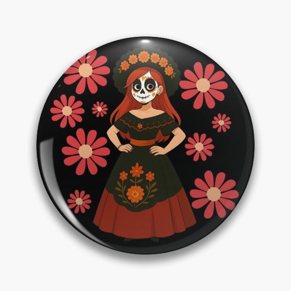Item preview, Catrina Elegant Flowers Halloween designed and sold by ArtMochis.