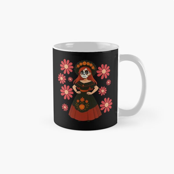 Aperçu de l'œuvre Catrina Fleurs élégantes Halloween créée et vendue par ArtMochis.