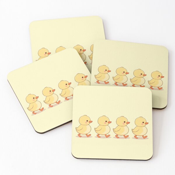 Item preview, Cute Duck Parade – Kawaii Pastel Ducklings Walking in Line designed and sold by Tidarat-27.
