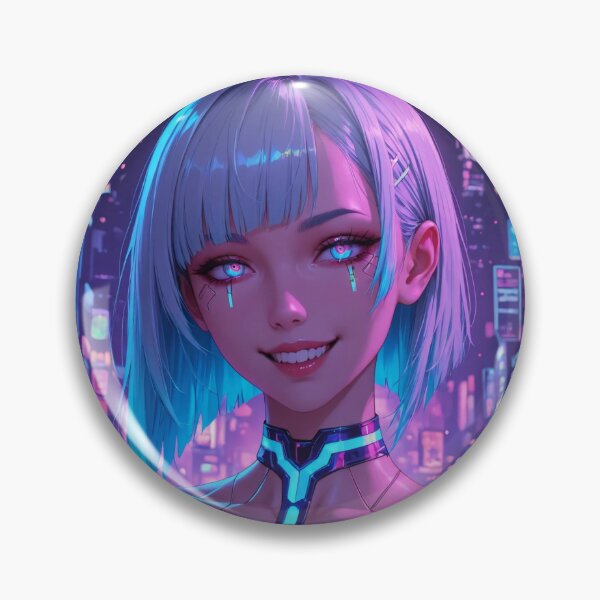 Item preview, Anime bikini waifu cyberpunk neon wallpaper designed and sold by Planet Utoppia.
