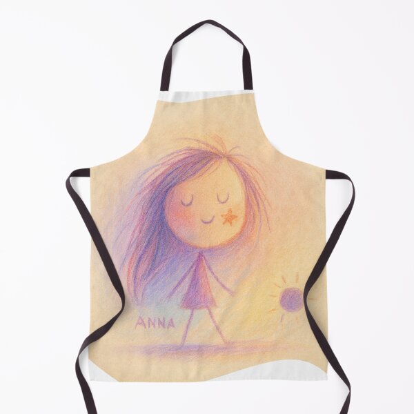 Item preview, Dreamy Girl with Star – Child’s Drawing Brought to Life designed and sold by AripriAndMomArt.
