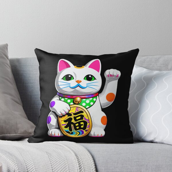 Item preview, Vibrant Lucky Maneki-Neko Fortune Cat designed and sold by zzz888.