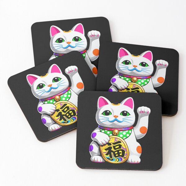 Item preview, Vibrant Lucky Maneki-Neko Fortune Cat designed and sold by zzz888.