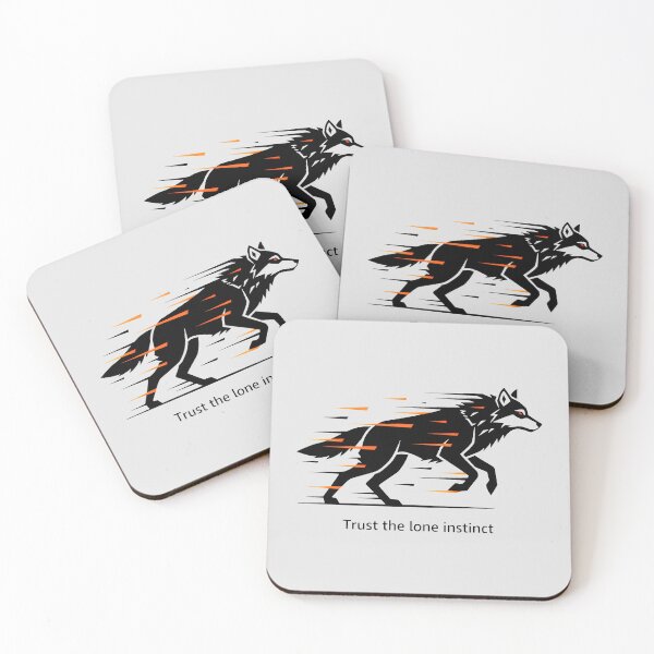 Item preview, Minimalist Black Wolf Capturing Speed and Instinct designed and sold by SplashTastic.