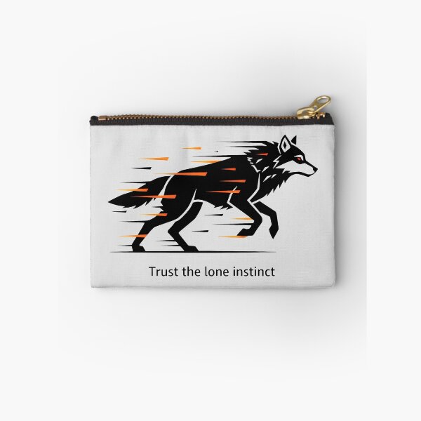 Item preview, Minimalist Black Wolf Capturing Speed and Instinct designed and sold by SplashTastic.