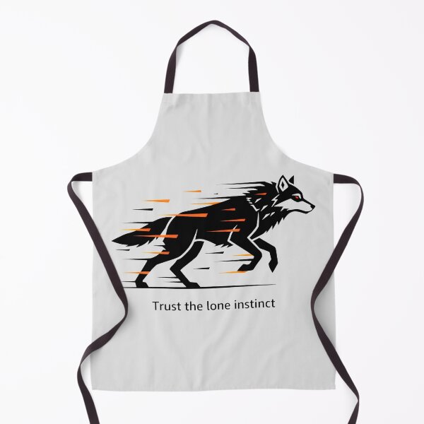 Item preview, Minimalist Black Wolf Capturing Speed and Instinct designed and sold by SplashTastic.
