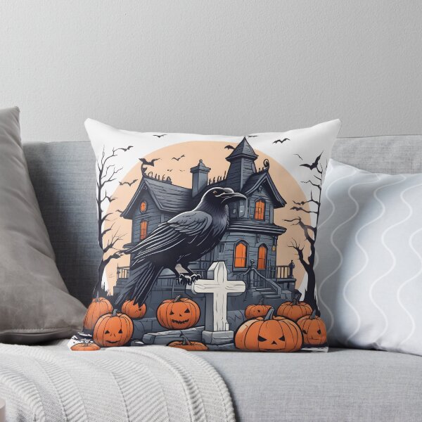 Item preview, “Creepy Crow Silhouette – Minimal Halloween Graveyard Design” designed and sold by NatureNookTees.