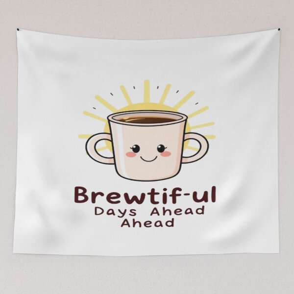 Item preview, Brewtiful Days Ahead – Cute Smiling Coffee Mug Sunshine Design designed and sold by CMdigit.