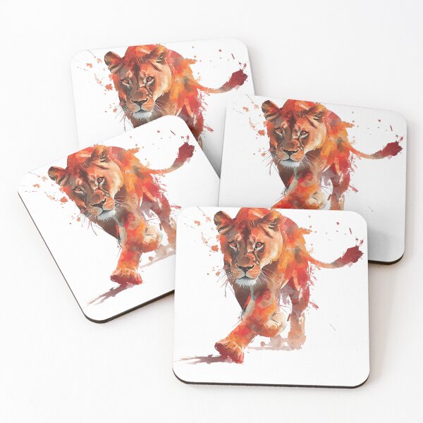 Item preview, Intense Lioness Stalking in Fiery Hues designed and sold by UniquetyDesign.