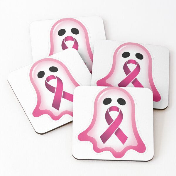 Item preview, Cute Pink Ghost Halloween Sticker | In October We Wear Pink Cancer Awareness designed and sold by GlessedUp.