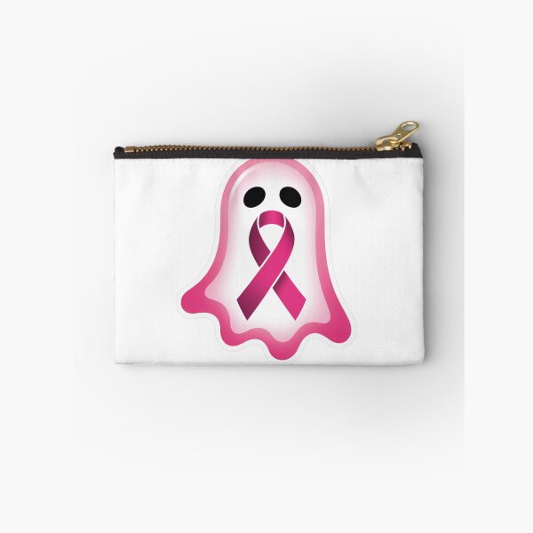 Item preview, Cute Pink Ghost Halloween Sticker | In October We Wear Pink Cancer Awareness designed and sold by GlessedUp.