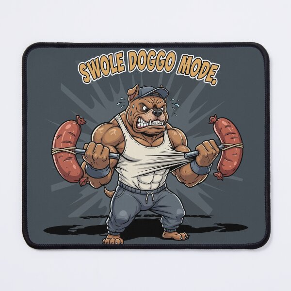 Item preview, SWOLE DOGGO MODE - Sausage Lift Champion designed and sold by SillyPawsStudio.