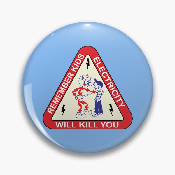 Item preview, Electricity Safety Triangle Stickers,Reddy Kilowatt Warning Reminder Decal,Electrical Hazard Laptop Decals,Danger Alert Sticker designed and sold by Science Engineering Gifts.