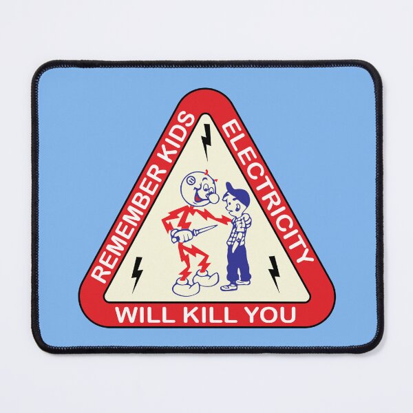 Item preview, Electricity Safety Triangle Stickers,Reddy Kilowatt Warning Reminder Decal,Electrical Hazard Laptop Decals,Danger Alert Sticker designed and sold by Science Engineering Gifts.