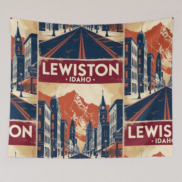 Item preview, Lewiston Idaho 1950s USA Vintage Travel Tourism designed and sold by TravelersGems.