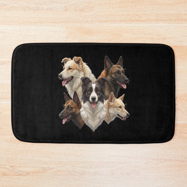 Item preview, My Dear Friends, Merry Christmas, Border Collie, Australian Shepherd, Belgian Malinois, Kangal, Old English Sheepdog dog designed and sold by chipmuckdesignn.