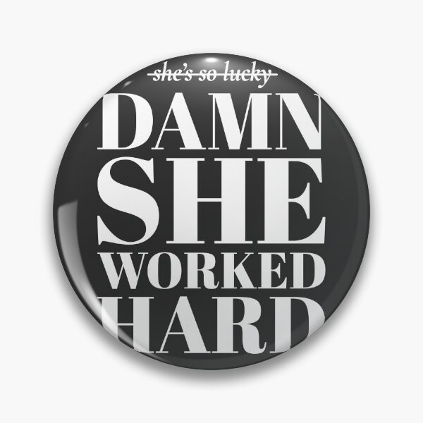 Item preview, damn she worked hard | Feminist Quote Empowerment Typography designed and sold by Pulau Kreasi.