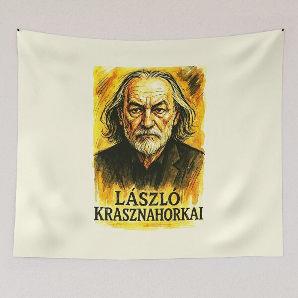 Artikelvorschau, Nobelpreisträger László Krasznahorkai entworfen und verkauft von Sarcastic designs.