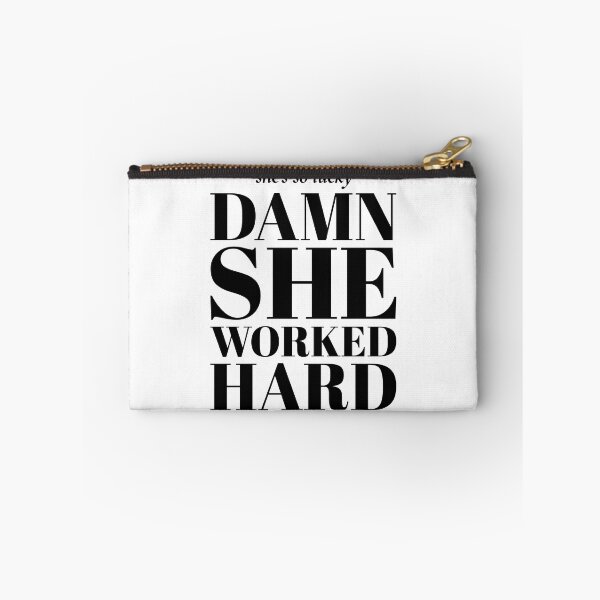 Item preview, Copy of damn she worked hard | Feminist Quote Empowerment Typography designed and sold by Pulau Kreasi.