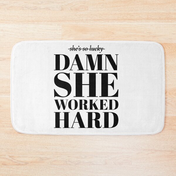 Item preview, Copy of damn she worked hard | Feminist Quote Empowerment Typography designed and sold by Pulau Kreasi.