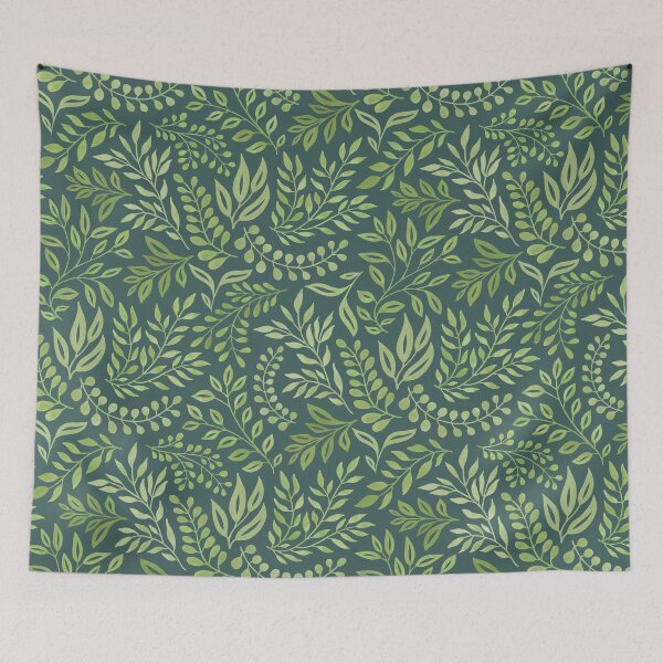 Item preview, Leaves Monochromatic Green designed and sold by AycaAtalay.