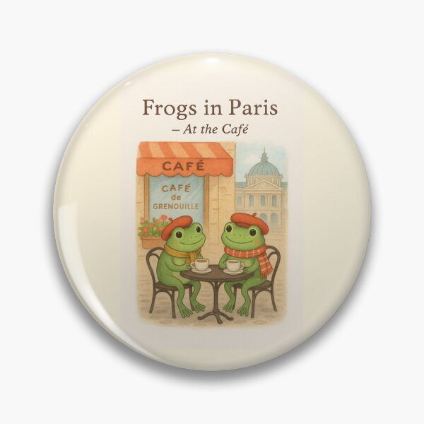 Item preview, Frogs in Paris — At the Café designed and sold by Novel Works Studio.