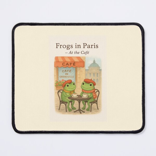 Item preview, Frogs in Paris — At the Café designed and sold by Novel Works Studio.