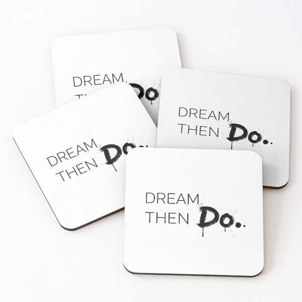 Item preview, Dream Then Do — Minimal Motivation Typography designed and sold by Happyfreedom.