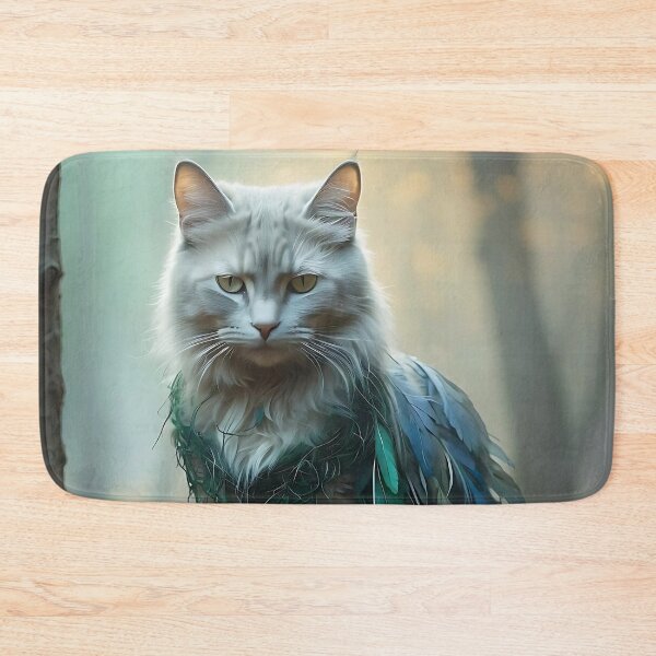 Item preview, Mystical Cat in Foggy Woods | Cinematic Vintage Forest Design designed and sold by Valeree Store.
