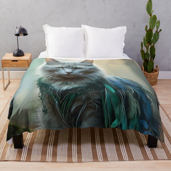 Item preview, Mystical Cat in Foggy Woods | Cinematic Vintage Forest Design designed and sold by Valeree Store.