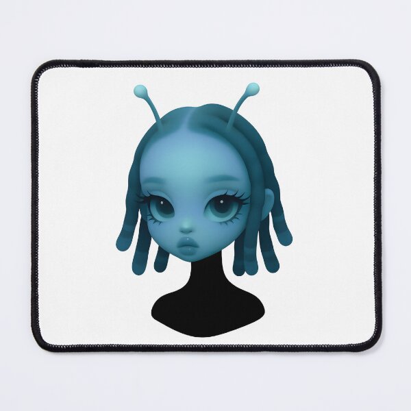 Item preview, Neon Dreamer – Futuristic Alien Girl Portrait designed and sold by OsasChild.