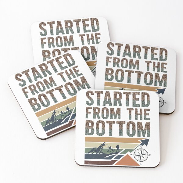 Item preview, Started From The Bottom Climber Motivation Success Vintage Hiking Compass designed and sold by Teez Haven.