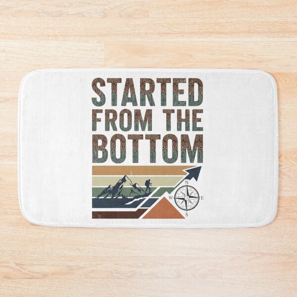 Item preview, Started From The Bottom Climber Motivation Success Vintage Hiking Compass designed and sold by Teez Haven.