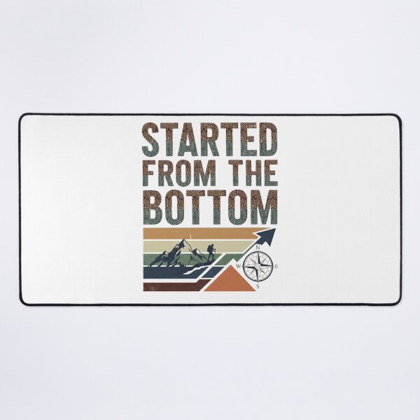 Item preview, Started From The Bottom Climber Motivation Success Vintage Hiking Compass designed and sold by Teez Haven.