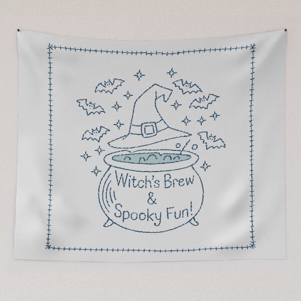 Item preview, Spooky Fun Witch’s Cauldron Stitch Art designed and sold by SplashTastic.
