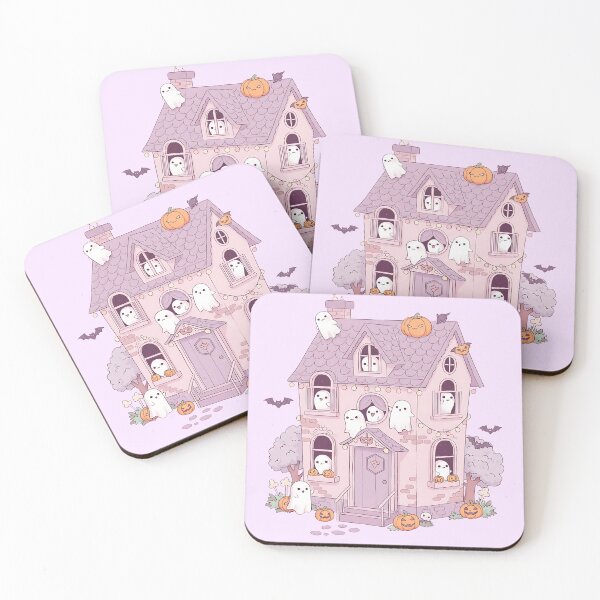 Item preview, Pastel House with Ghosts, Bats, and Pumpkins designed and sold by Itsheartshop.