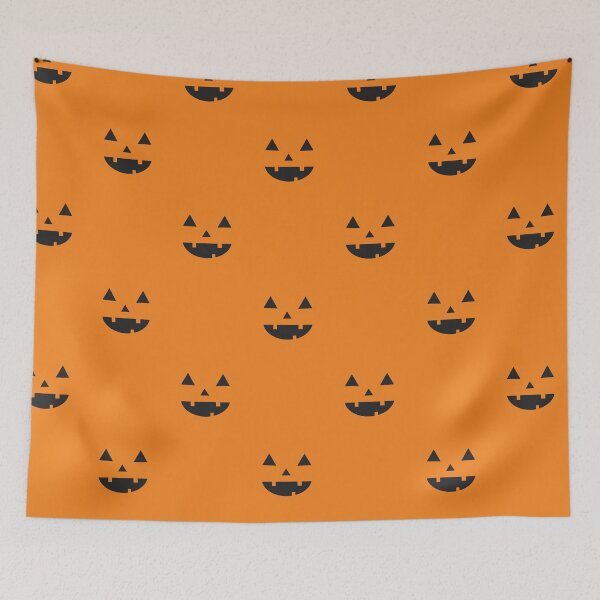 Item preview, Simple Black and Orange Jack-o'-lantern Pattern	 designed and sold by By_Lisart.