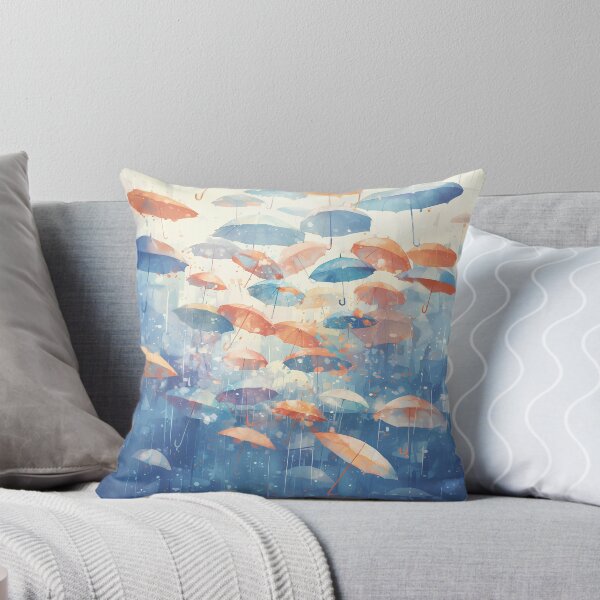 Item preview, Dreamy Umbrella Abstract Art – Rain and Wind Watercolor Harmony designed and sold by Windy-market.