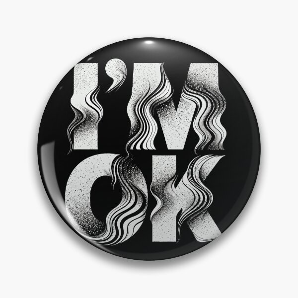 Item preview, "I'm OK" Wavy Typography Art designed and sold by zzz888.