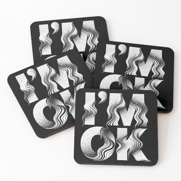 Item preview, "I'm OK" Wavy Typography Art designed and sold by zzz888.