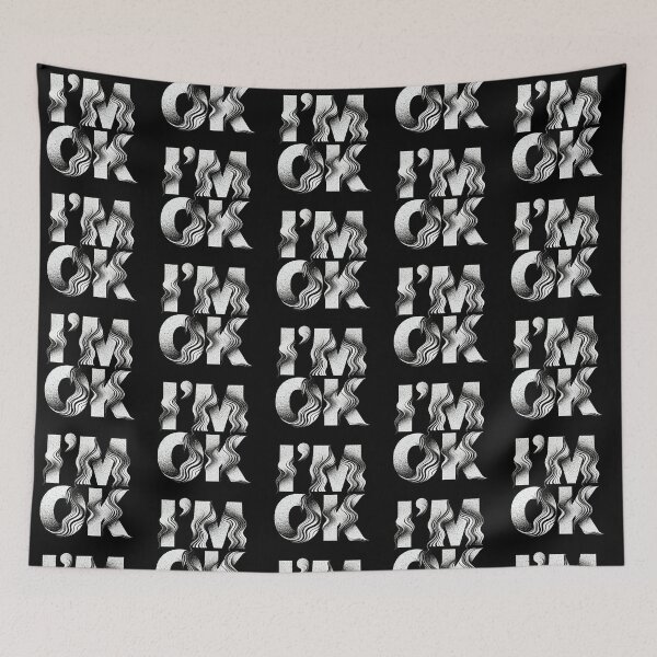 Item preview, "I'm OK" Wavy Typography Art designed and sold by zzz888.